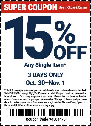 15% off en un solo artículo